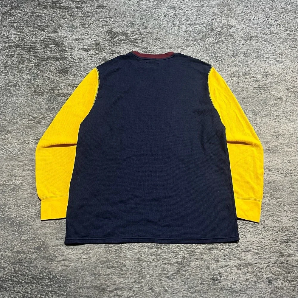 Polo Ralph Lauren Long Sleeve Waffle Thermal Shirt‎ Mens XL Color Block